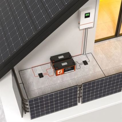 Batterie LiFePO4 pour systèmes solaires 12,8 V/200 Ah IP66