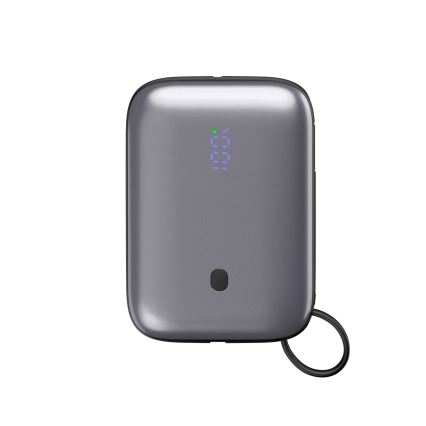 Batterie portative 10000 mAh 20W Power Delivery Compact avec câble USB-C rétractable intégré 1m noir