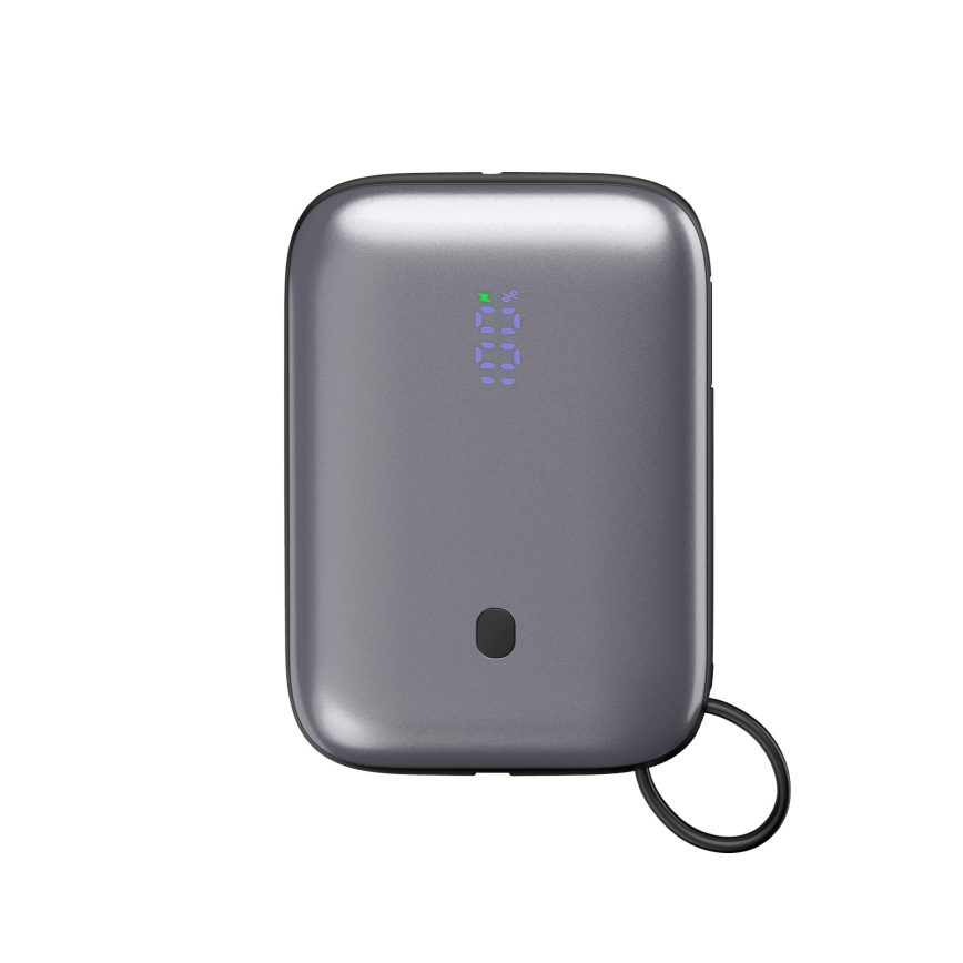 Batterie portative 10000 mAh 20W Power Delivery Compact avec câble USB-C rétractable intégré 1m noir