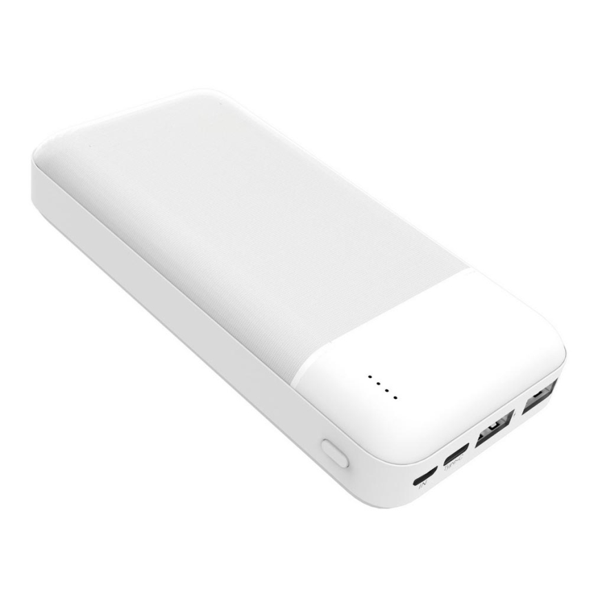 Batterie portative 20000 mAh 3,7V blanche