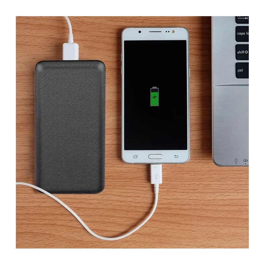 Batterie portative 20000mAh/5V noire
