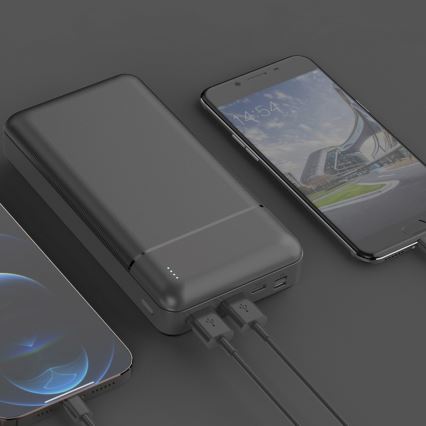Batterie portative 30000 mAh 3,7V noire