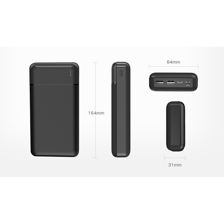 Batterie portative 30000 mAh 3,7V noire