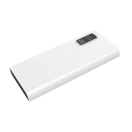 Batterie portative avec affichage LED Power Delivery 10000 mAh 3,7V blanche