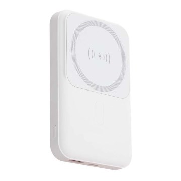 Batterie portative magnétique avec charge sans fil Power Delivery 10 000mAh/20W/3,7V blanc