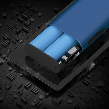 Batterie portative Power Delivery 10000 mAh/22,5W/3,7V bleu