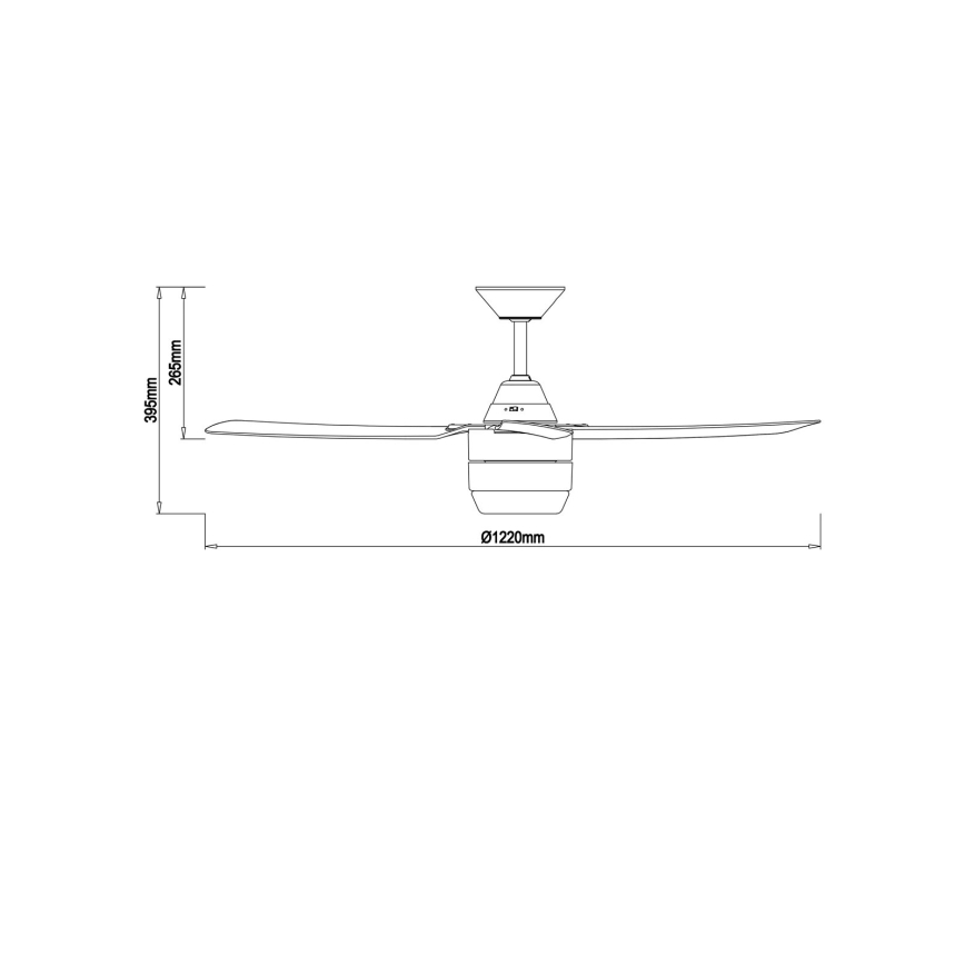 BAYSIDE 213016 - Ventilateur de plafond CALYPSO 1xGX53/45W/230V blanc + Télécommande