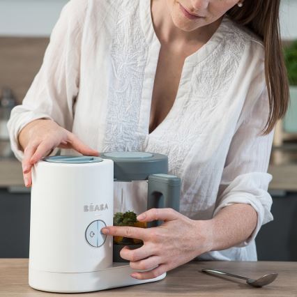 Beaba - Cuiseur vapeur 2 en 1 BABYCOOK NEO blanc/gris