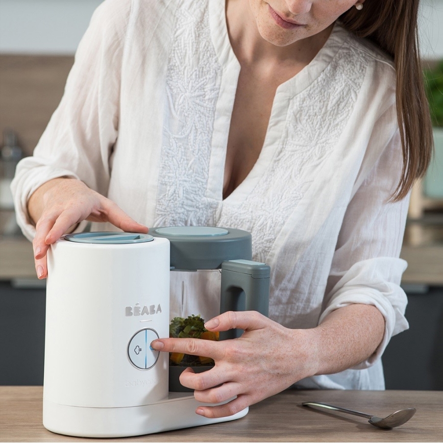 Beaba - Cuiseur vapeur 2 en 1 BABYCOOK NEO vert/blanc