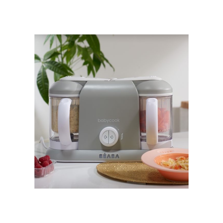 Beaba - Cuiseur vapeur avec mixeur BABYCOOK PLUS gris