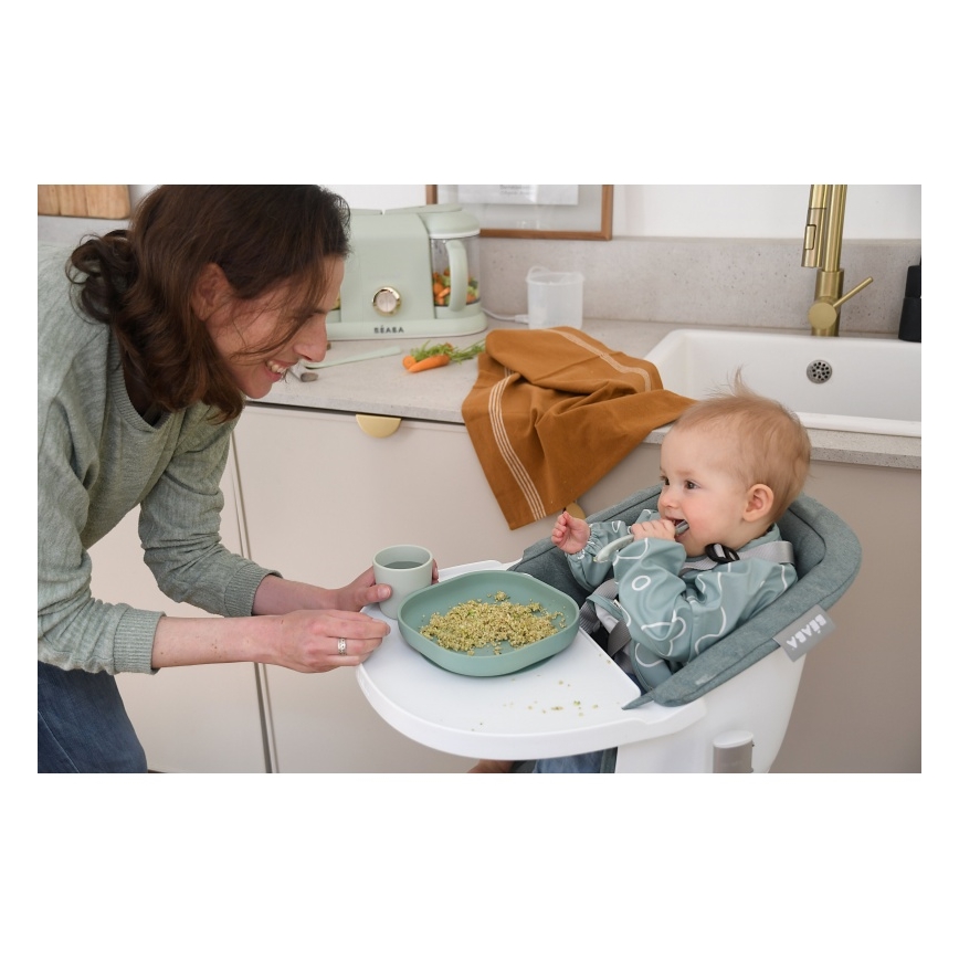 Beaba - Ensemble de repas pour enfant Vert sauge, 4 pièces