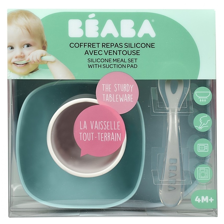 Beaba - Ensemble de repas pour enfants Jungle, 4 pièces