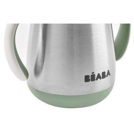 Beaba - Gobelet isotherme avec paille 250 ml, vert