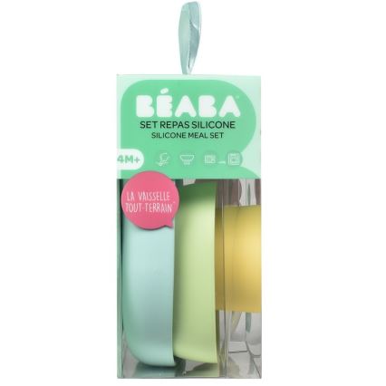 Beaba - Kit repas enfant Jaune 4 pcs