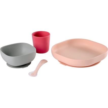 Beaba - Kit repas enfant Pink 4 pcs