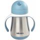 Beaba - Mug thermo-isolé avec paille 250 ml bleu
