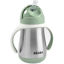 Beaba - Mug thermo-isolé avec paille 250 ml vert