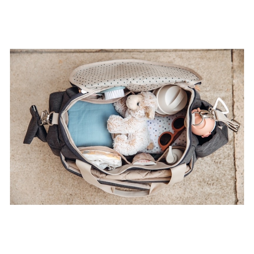 Beaba - Sac à langer pour poussette SYDNEY gris/beige
