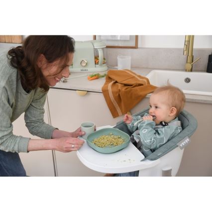 Beaba - Set de vaisselle pour enfants, vert sauge, 4 pièces