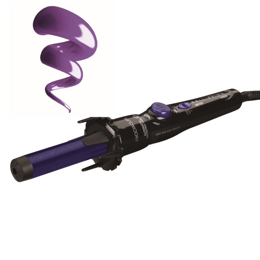 Bellissima 11307 - Fer à friser rotatif RICCI&CURL 230V noir/violet