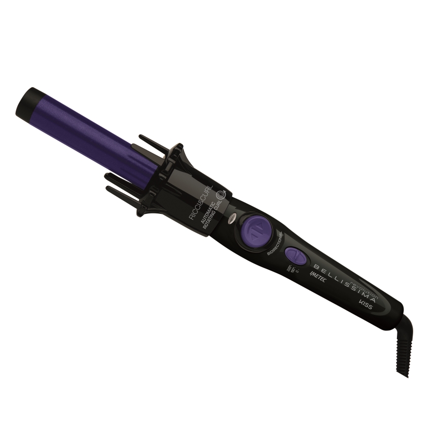 Bellissima 11307 - Fer à friser rotatif RICCI&CURL 230V noir/violet