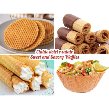 Beper - Gaufrier 2 en 1 1000W/230V rouge