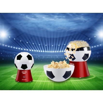 Beper - Machine à pop-corn 1200W/230V motif football/rouge