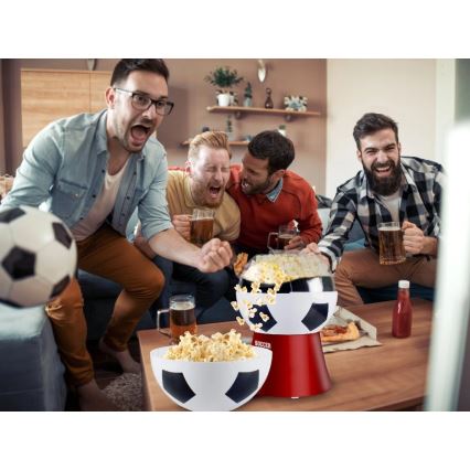 Beper - Machine à pop-corn 1200W/230V motif football/rouge