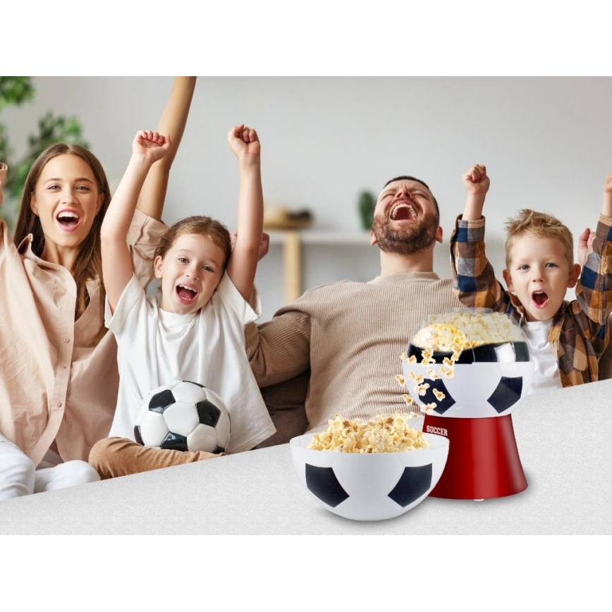 Beper - Machine à pop-corn 1200W/230V motif football/rouge