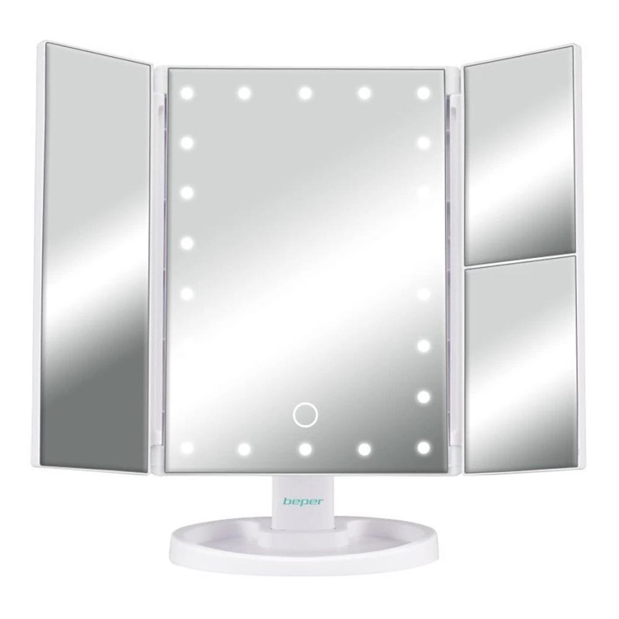 Beper - Miroir de maquillage avec éclairage LED 4xAAA/5V