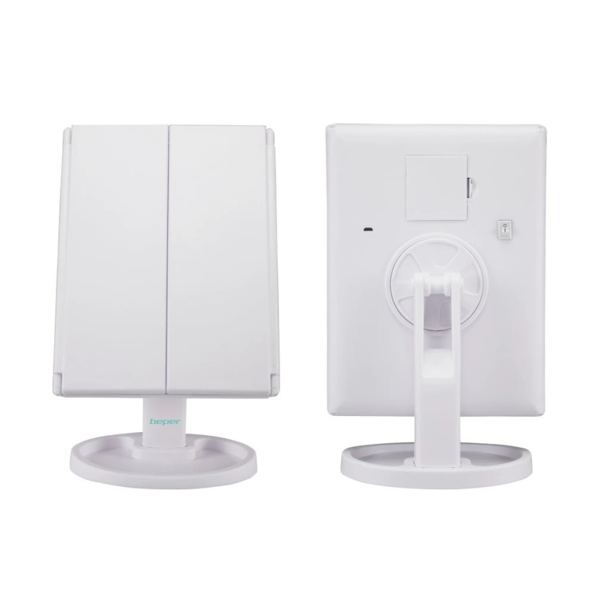 Beper - Miroir de maquillage avec éclairage LED 4xAAA/5V