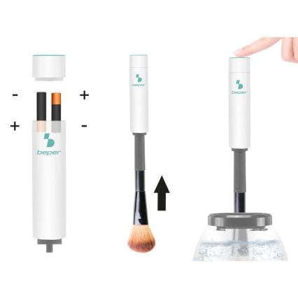 Beper - Nettoyeur de pinceaux de maquillage 2xAAA