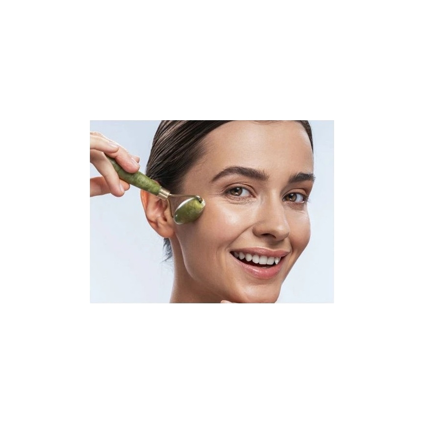 Beper - Rouleau de massage et pierre Gua Sha en néphrite