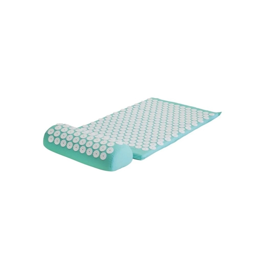 Beper - Tapis d'acupression et coussin couleur menthe