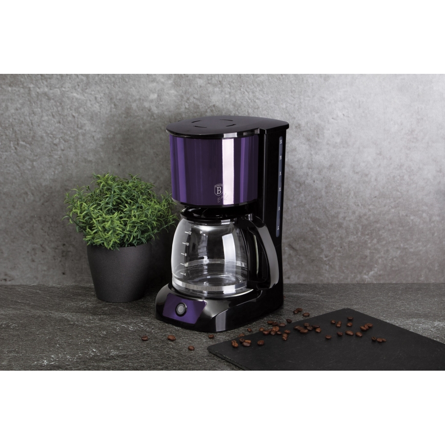 BerlingerHaus - Cafetière à filtre 1,5 l avec fonction de maintien de la température violet