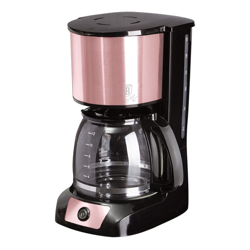 BerlingerHaus - Cafetière à filtre 1,5l avec maintien de la température 800W/230V or rose