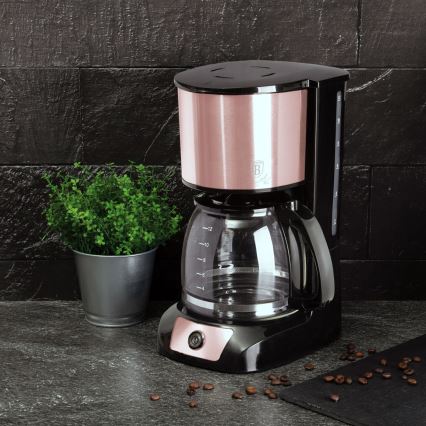 BerlingerHaus - Cafetière à filtre 1,5l avec maintien de la température 800W/230V or rose