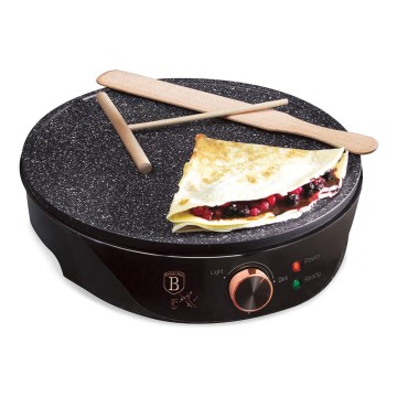 BerlingerHaus - Crêpière 1200W/230V noire/or rose