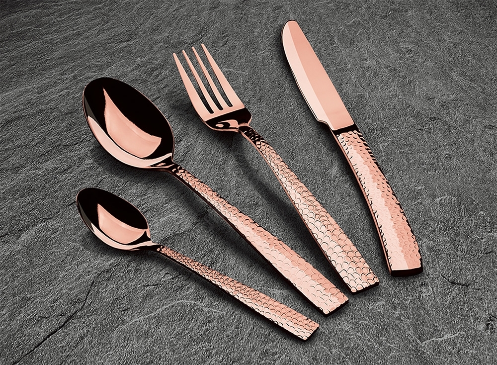 Couleur Couverts En Inox - 24 Pièces: 6 X Fourchettes, 6 X Couteaux, 6