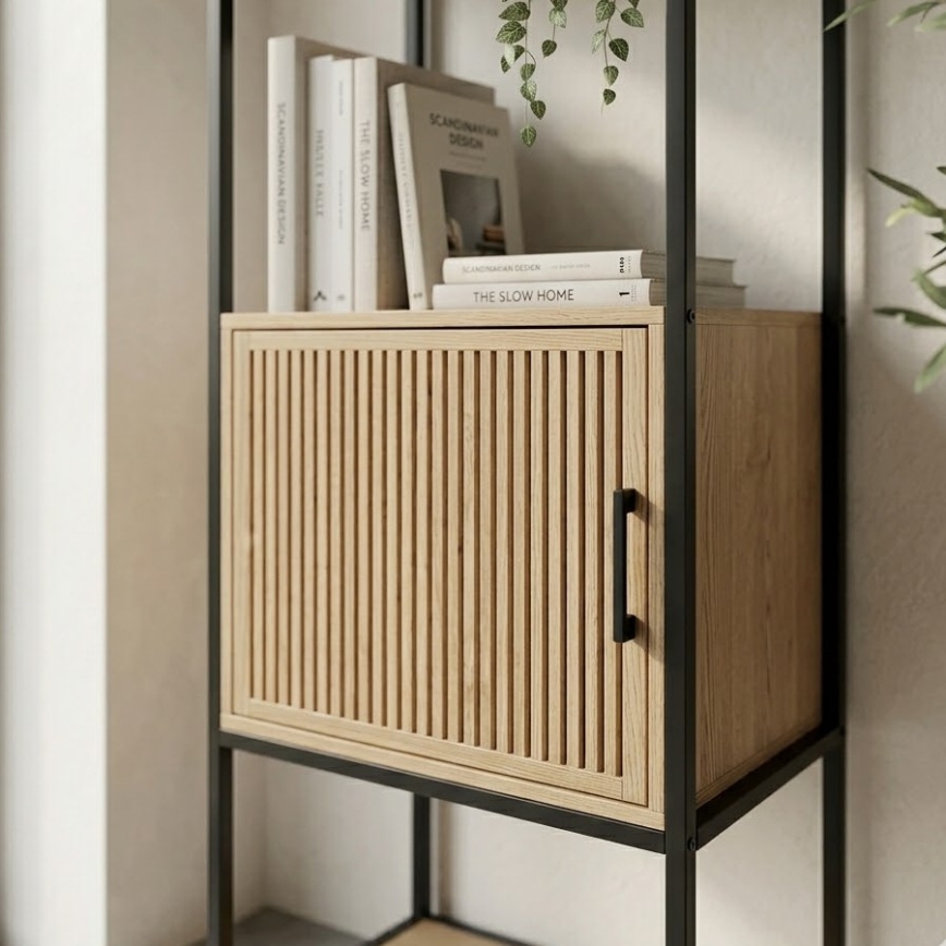 Bibliothèque BAZO 43x153 cm marron