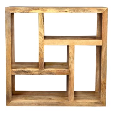 Bibliothèque HINA 110x110 cm bois massif/manguier