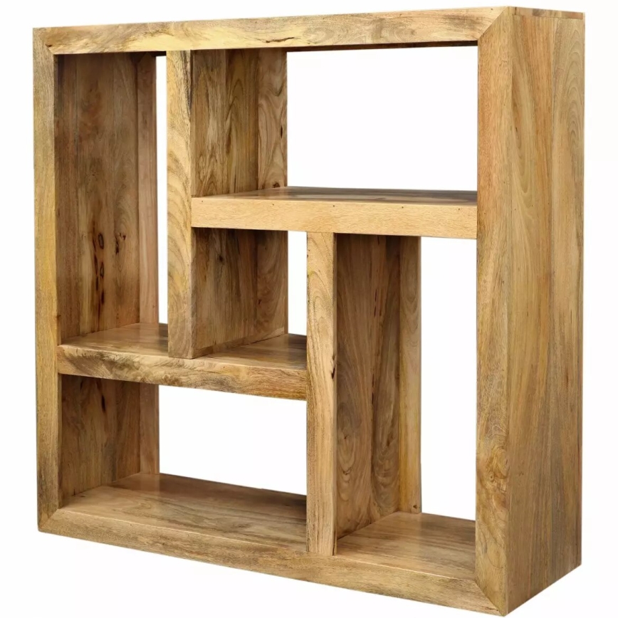 Bibliothèque HINA 110x110 cm bois massif/manguier