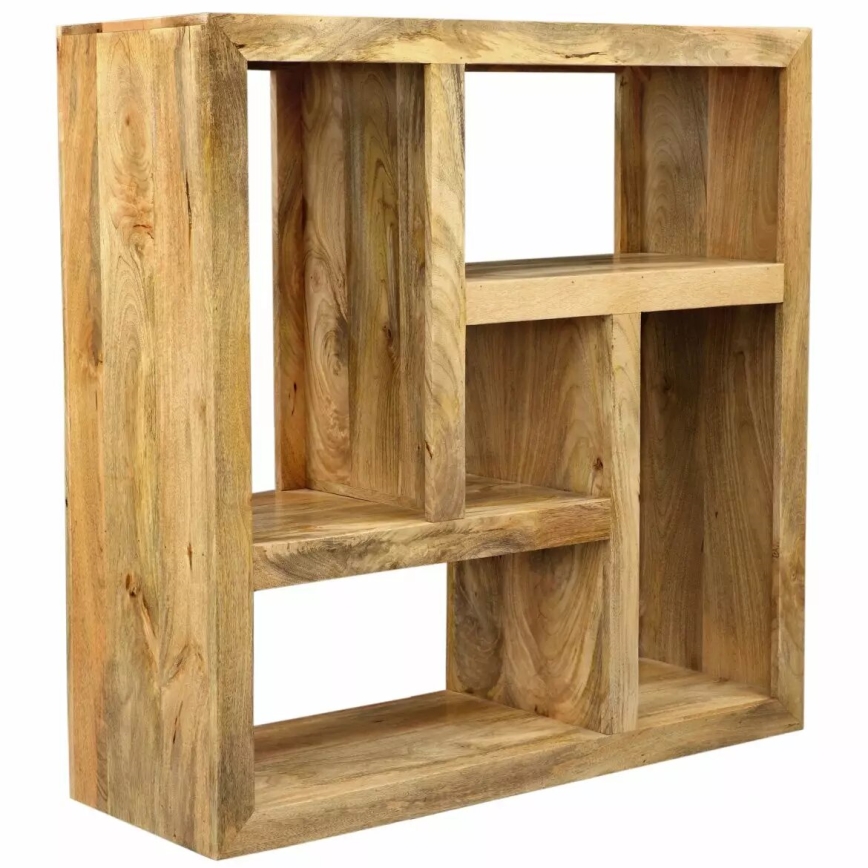 Bibliothèque HINA 110x110 cm bois massif/manguier