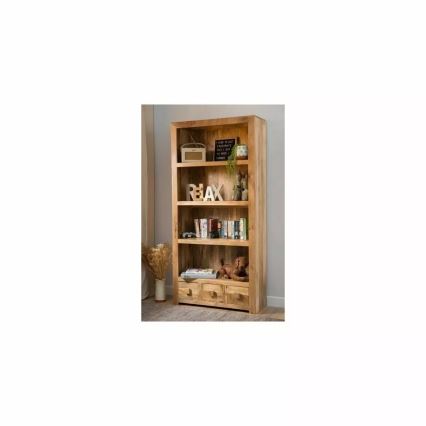 Bibliothèque HINA 180x90 cm bois massif/manguier