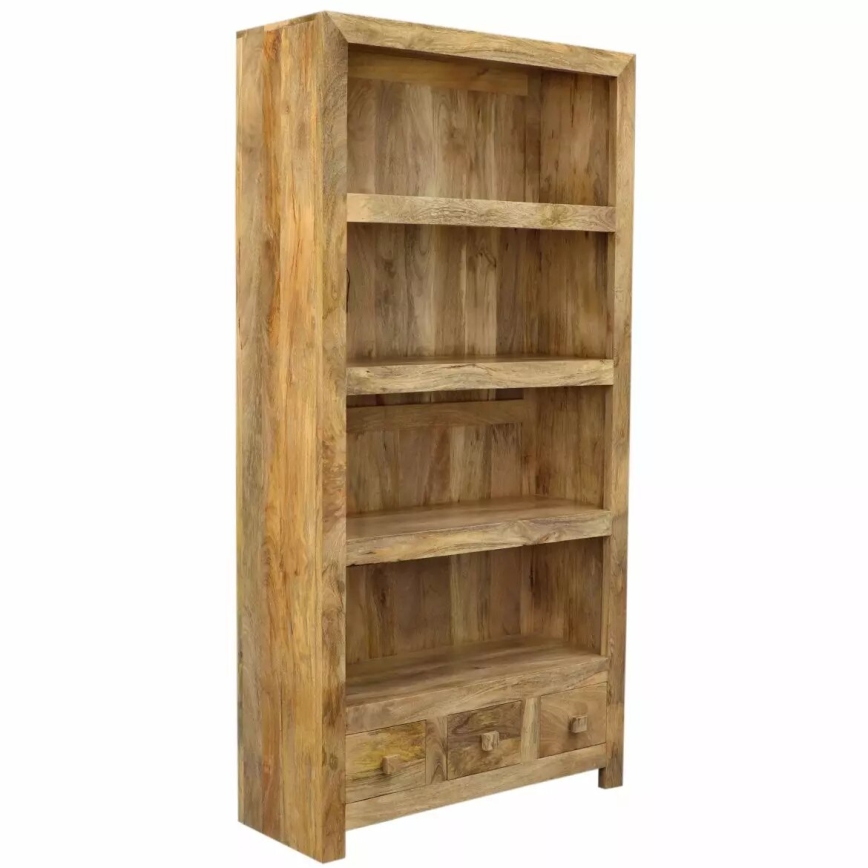 Bibliothèque HINA 180x90 cm bois massif/manguier