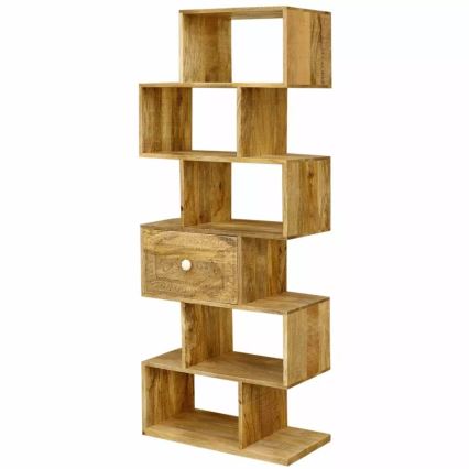 Bibliothèque MANU 150x60 cm bois massif/manguier