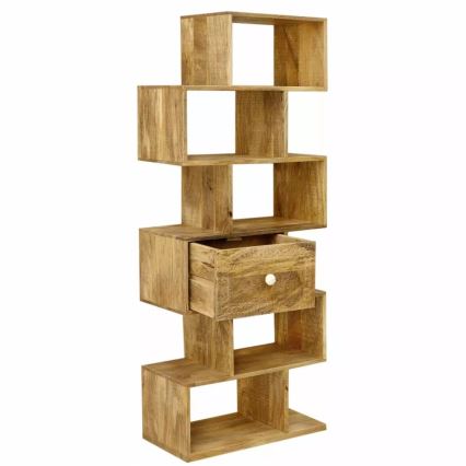 Bibliothèque MANU 150x60 cm bois massif/manguier