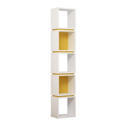 Bibliothèque MULTI 167x32 cm blanc/jaune