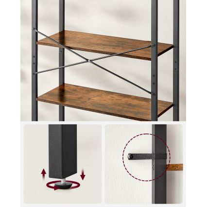 Bibliothèque NAVARO marron/noir