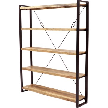 Bibliothèque RETRO 200x140 cm bois massif/manguier